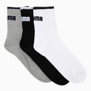 PUMA Sport Unisex Socks Pack of 3, White/ Black/ Grey, extralarge-IND